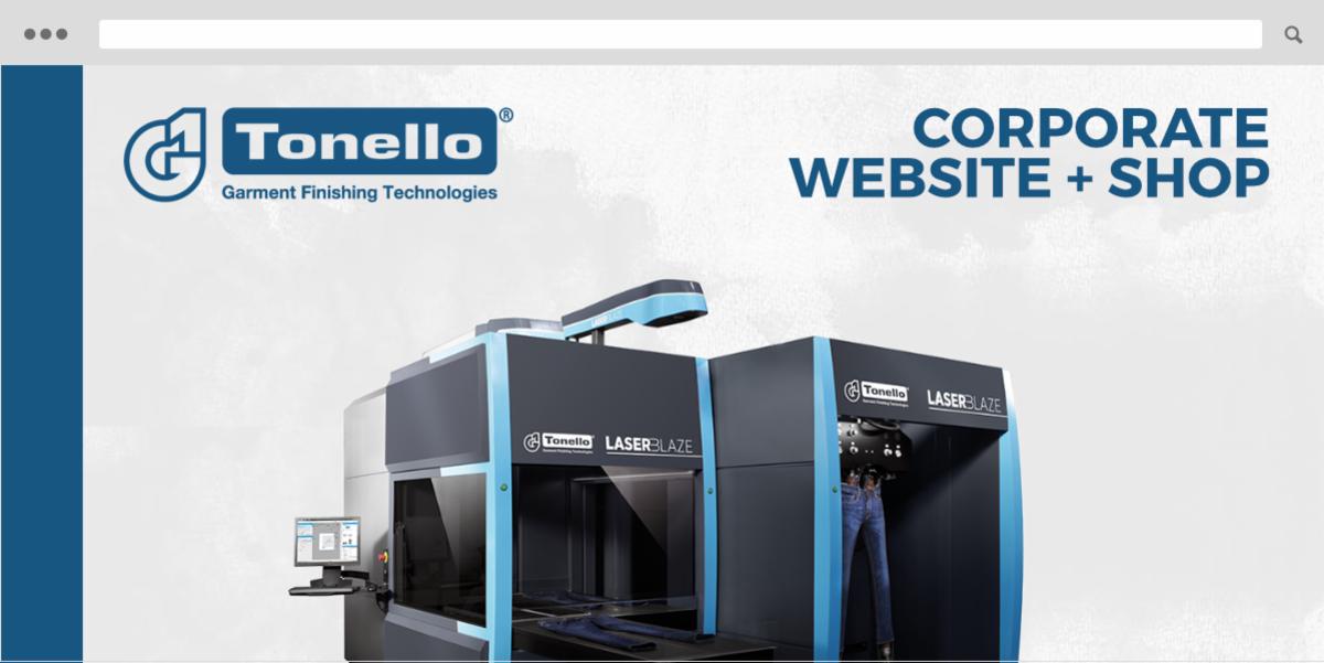 Tonello website + shop disegni laser