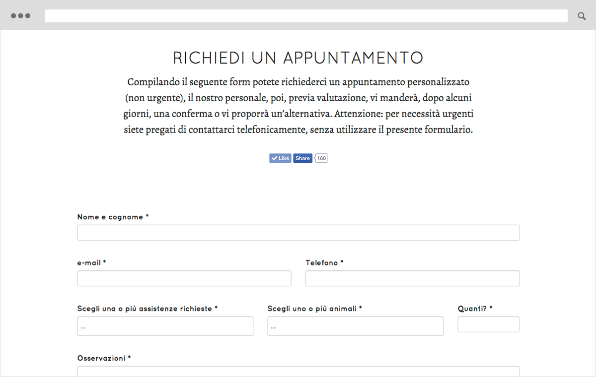 Richiedi un appuntamento