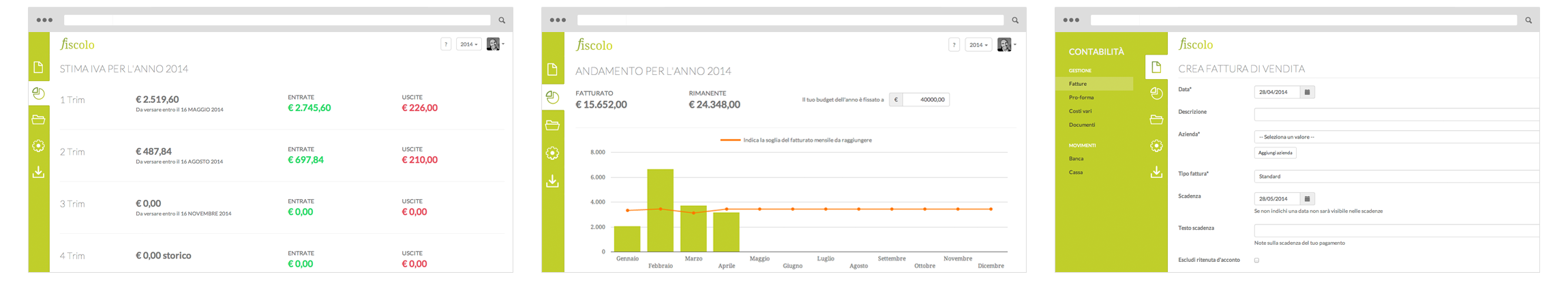 Accounting and billing for professionals and small businesses. Tailor-made for the Italian accounting. Available to everyone for free.